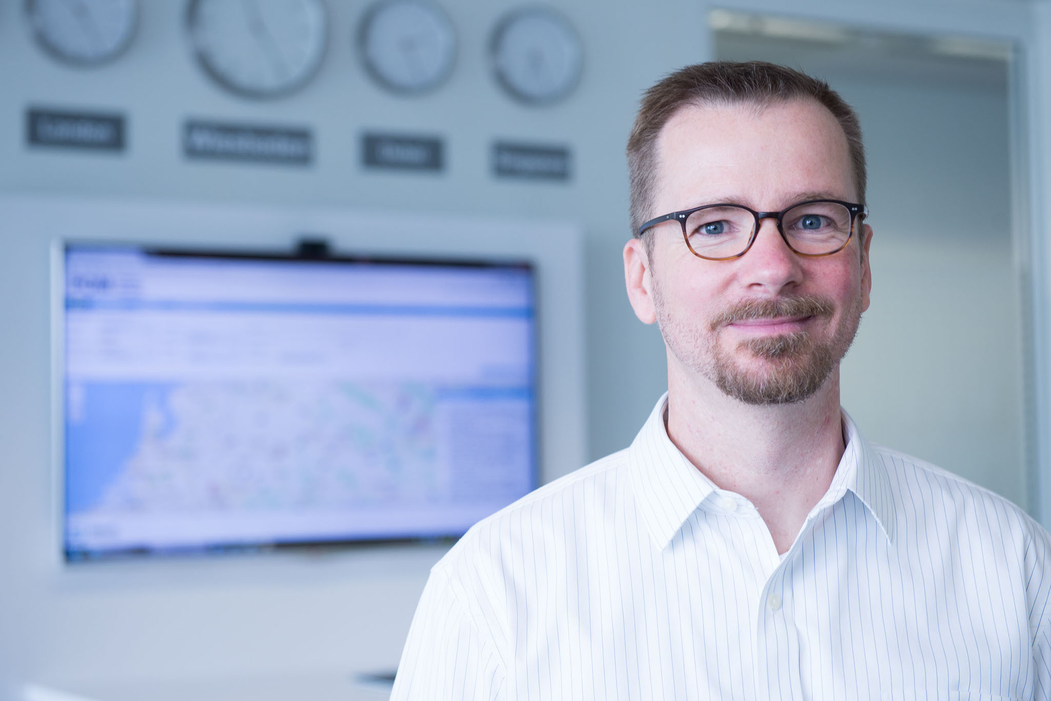Business Portrait im Kontrollraum 