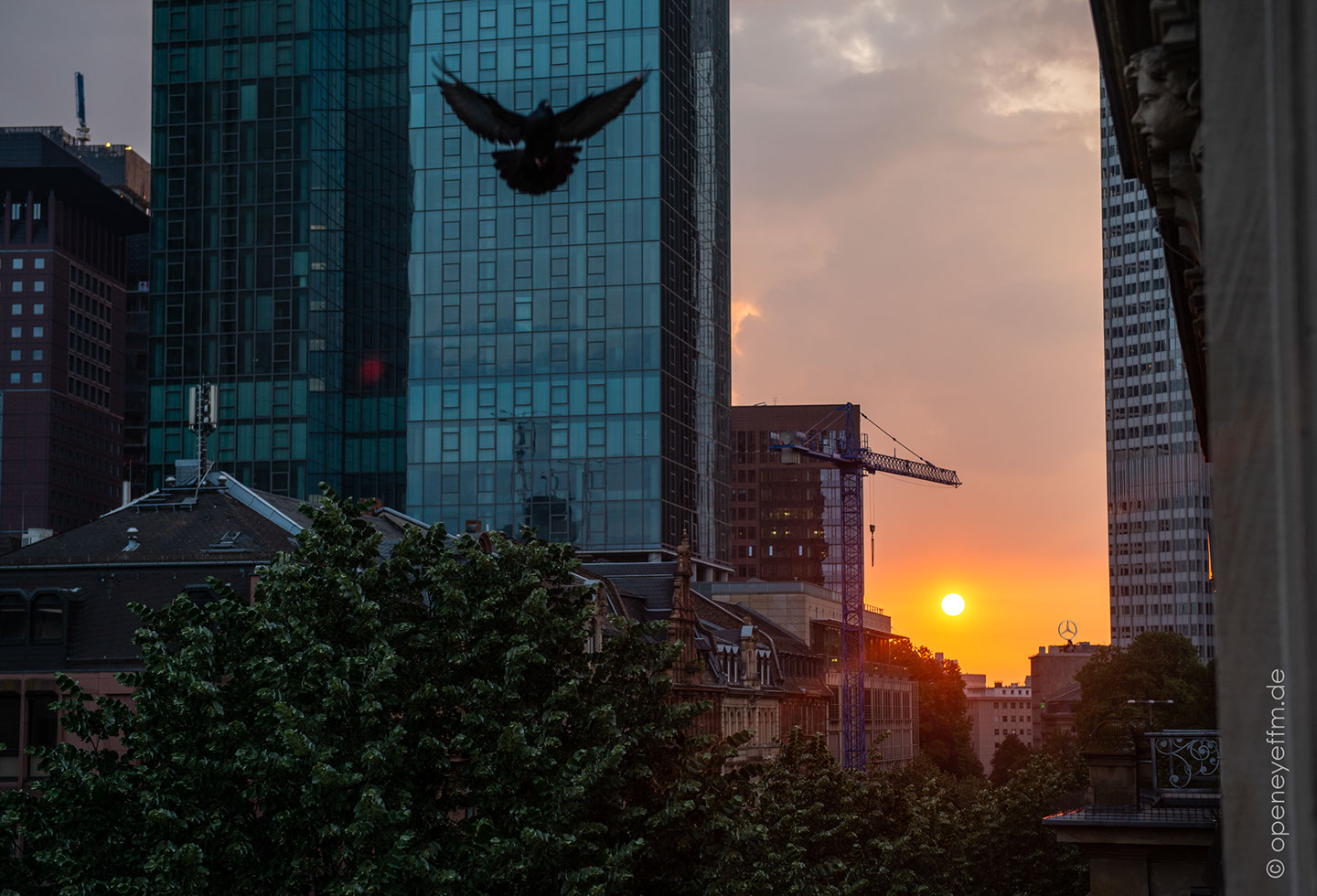 Sonnenaufgang in Frankfurt Kaiserstraße