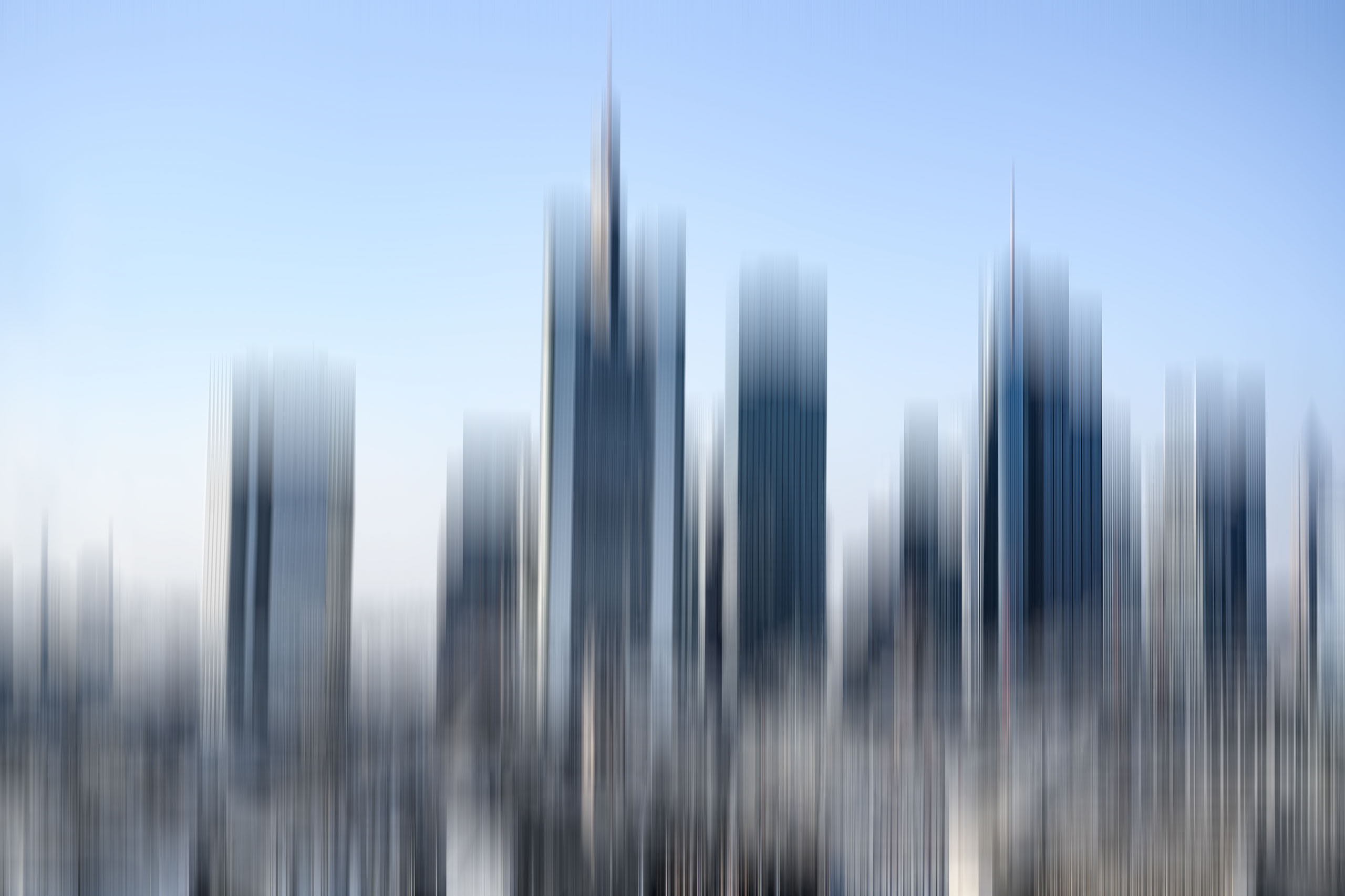 Künstlerische Darstellung der Skyline Frankfurt